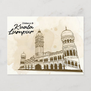 Carte Postale voyage vintage Kuala Lumpur Malaisie Skyscraper