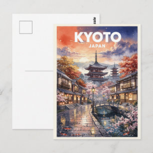 Carte Postale Voyage Vintage Kyoto Japon
