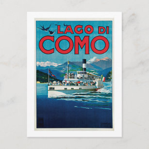 Carte Postale Voyage vintage Lago di Como