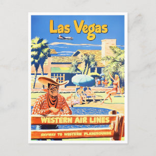 Carte postale voyage vintage Las Vegas