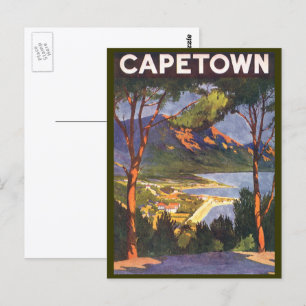 Carte Postale Voyage Vintage, Le Cap, une ville en Afrique du Su