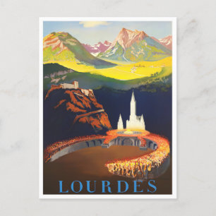 Carte Postale Voyage vintage Lourdes France