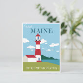 Carte Postale Voyage vintage Maine Coast Lighthouse (Debout devant)