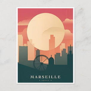 Carte Postale voyage vintage Marseille France tourisme rétro