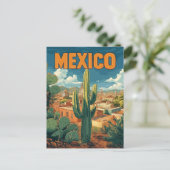 Carte Postale Voyage vintage Mexique Cactus (Debout devant)