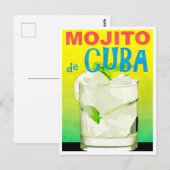 Carte postale voyage vintage Mojito de Cuba (Devant / Derrière)