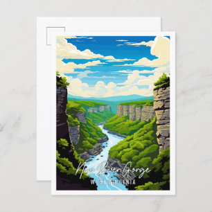 Carte Postale Voyage vintage New River Gorge West Virginia