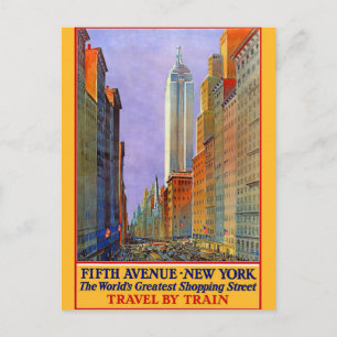 Carte postale voyage vintage New York