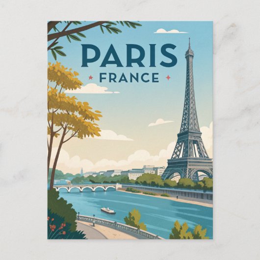 Carte Postale Voyage Vintage Paris (Devant)