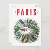 Carte Postale Voyage vintage Paris France (Devant / Derrière)