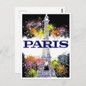Carte Postale Voyage vintage Paris France (Devant / Derrière)