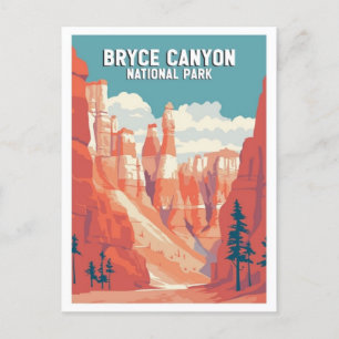 Carte Postale voyage vintage rétro Bryce Canyon parc national