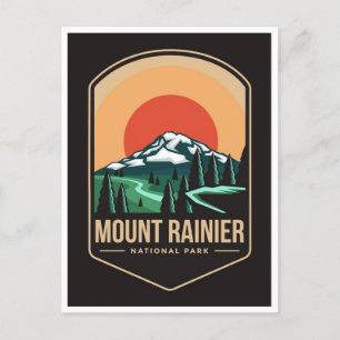 Carte Postale voyage vintage rétro Parc national du Mont Rainier