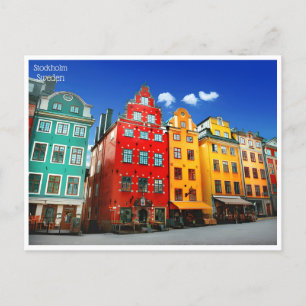 Carte Postale voyage vintage rétro Stockholm Suède Suède Suède