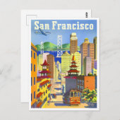 Carte postale voyage vintage San Francisco (Devant / Derrière)
