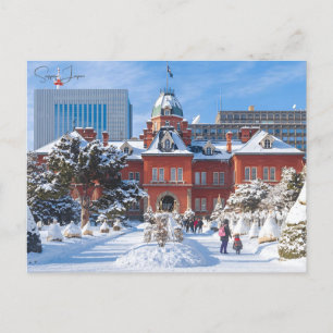Carte Postale voyage vintage Sapporo Japon festival de neige vil