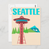 Carte Postale Voyage vintage Seattle Washington (Devant / Derrière)