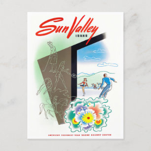 Carte postale voyage vintage Sun Valley