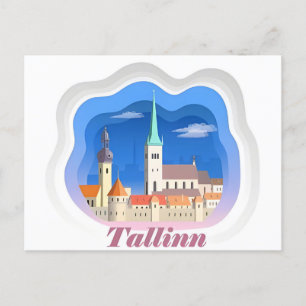 Carte Postale voyage vintage Tallinn Estonie