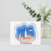 Carte Postale voyage vintage Tallinn Estonie (Debout devant)