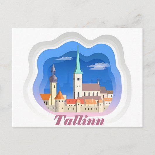 Carte Postale voyage vintage Tallinn Estonie (Devant)