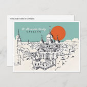 Carte Postale voyage vintage Tallinn Estonie (Devant / Derrière)