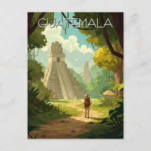 Carte Postale Voyage vintage Tikal Guatemala