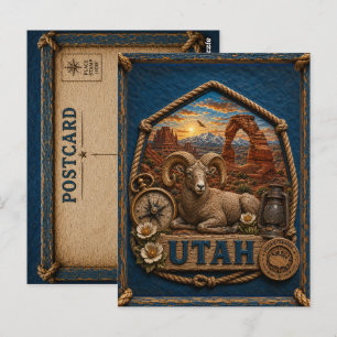 Carte Postale Voyage Vintage Utah