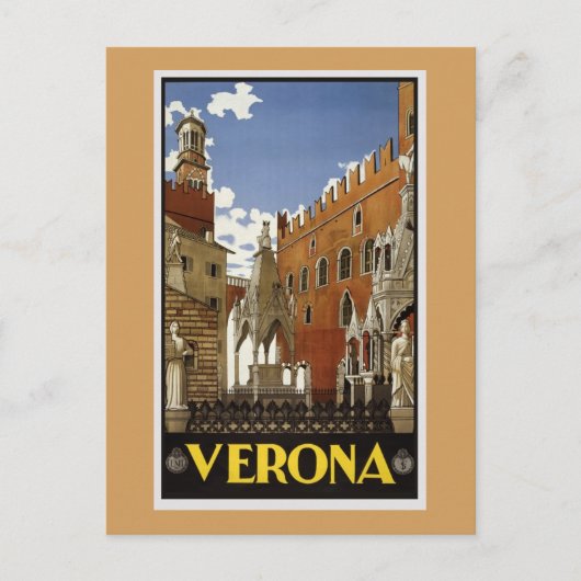 Carte Postale Voyage vintage Vérone (Devant)