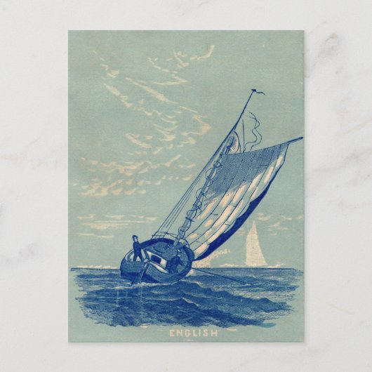 Carte postale voyage vintage voilier (Devant)