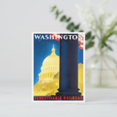 Carte postale voyage vintage Washington (Debout devant)