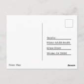 Carte postale voyageant au Japon (Dos)