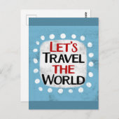 Carte postale "Voyageons autour du monde" (Devant / Derrière)