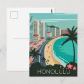 Carte Postale Voyager à honolulu (Devant / Derrière)