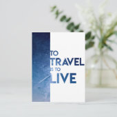 Carte Postale Voyager, c'est vivre (Debout devant)