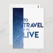 Carte Postale Voyager, c'est vivre (Devant / Derrière)