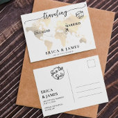 Carte Postale Voyager de Engagé à Marié Enregistrer la date