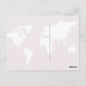 Carte Postale voyager est de vivre / worldmap (Dos)