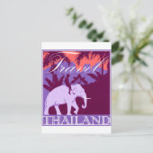 Carte Postale Voyager Thaïlande éléphant blanc (Debout devant)