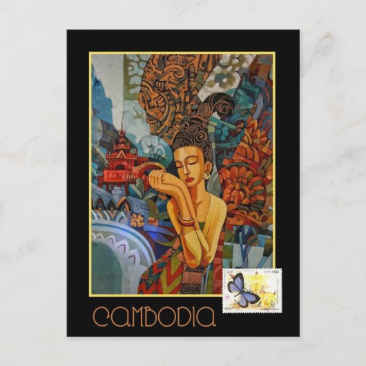 Carte Postale Voyages vintages au Cambodge (Devant)