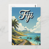 Carte Postale Voyages vintages aux Fidji (Devant / Derrière)