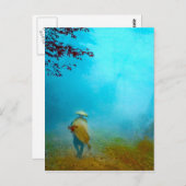 Carte Postale Voyageur dans le brouillard japonais dans le Vieux (Devant / Derrière)