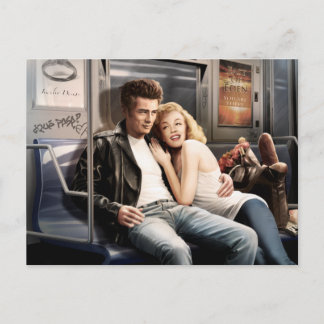 Carte Postale Voyageurs de métro