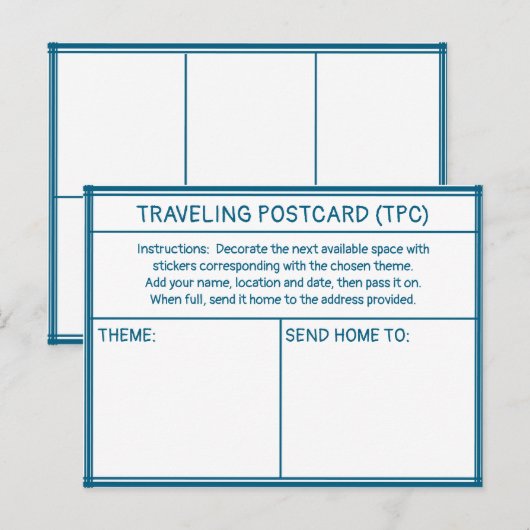 CARTE POSTALE VOYAGEUSE (TPC) (Devant / Derrière)