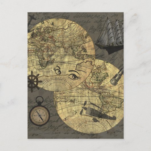 Carte Postale Voyagez dans le monde entier (Devant)