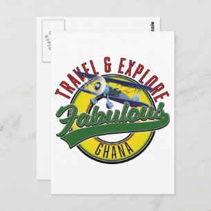 Carte Postale Voyagez explorer le fabuleux logo du Ghana