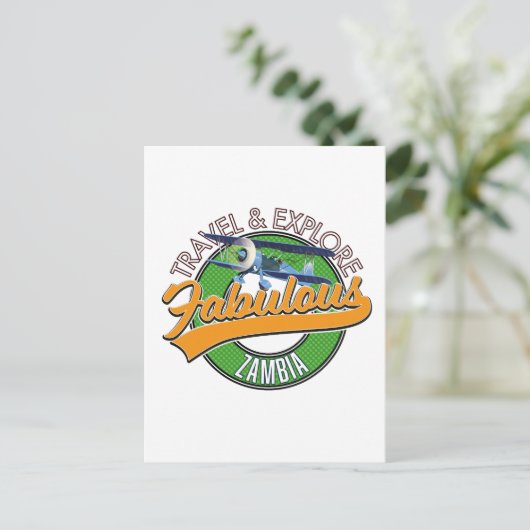 Carte Postale Voyagez, explorez la Zambie fabuleuse (Debout devant)