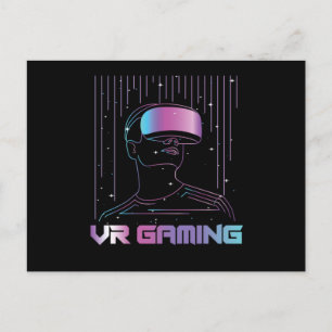 Carte Postale VR Jeu réalité virtuelle Joueur Geek cadeau Nerd