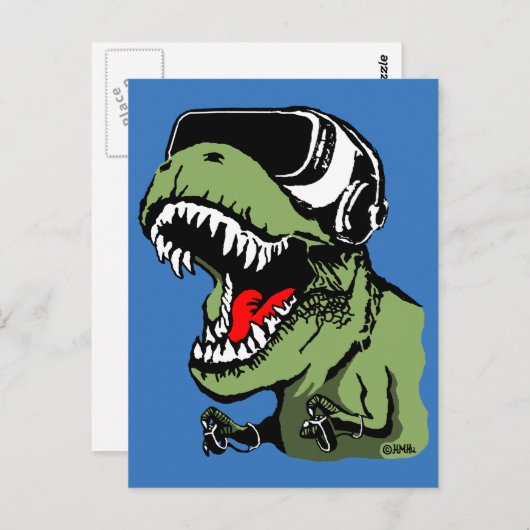 Carte Postale VR T-rex (Devant / Derrière)