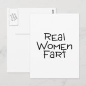 Carte Postale Vrai Femmes Fart (Devant / Derrière)
